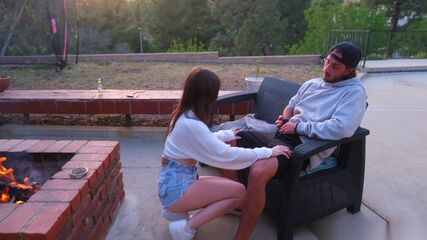 Sunset Backyard POV Creampie